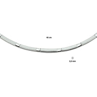 vDam Ketting Poli/mat 3,5 Mm 45cm Cm Zilver Gerhodineerd 1327775  45cm