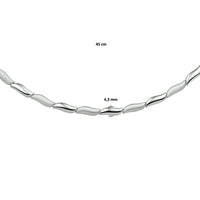 vDam Ketting Poli/mat 4,3 Mm 45cm Cm Zilver Gerhodineerd 1331937  45cm