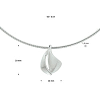 vDam Ketting Poli/mat 42cm + 3 Cm Zilver Gerhodineerd 132842cm2  42cm