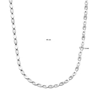 vDam Ketting Poli/mat 6,0 Mm 45cm Cm Zilver Gerhodineerd 1338510  45cm