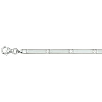 vDam Ketting Poli/mat Zirkonia 3,3 Mm 43cm Cm Zilver Gerhodineerd 1326260  43cm