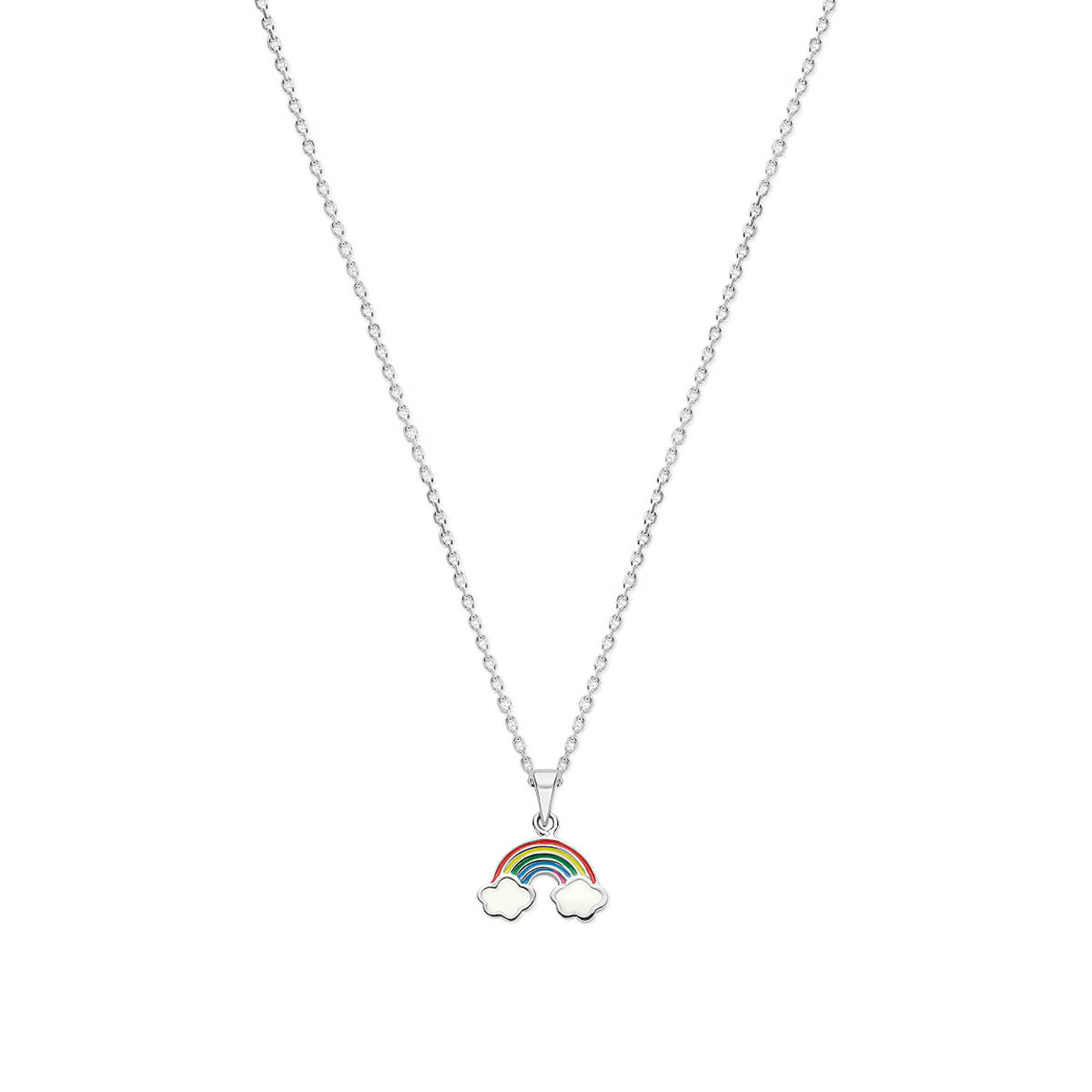 vDam Ketting Regenboog 36 + 4 Cm Zilver Gerhodineerd 1340078