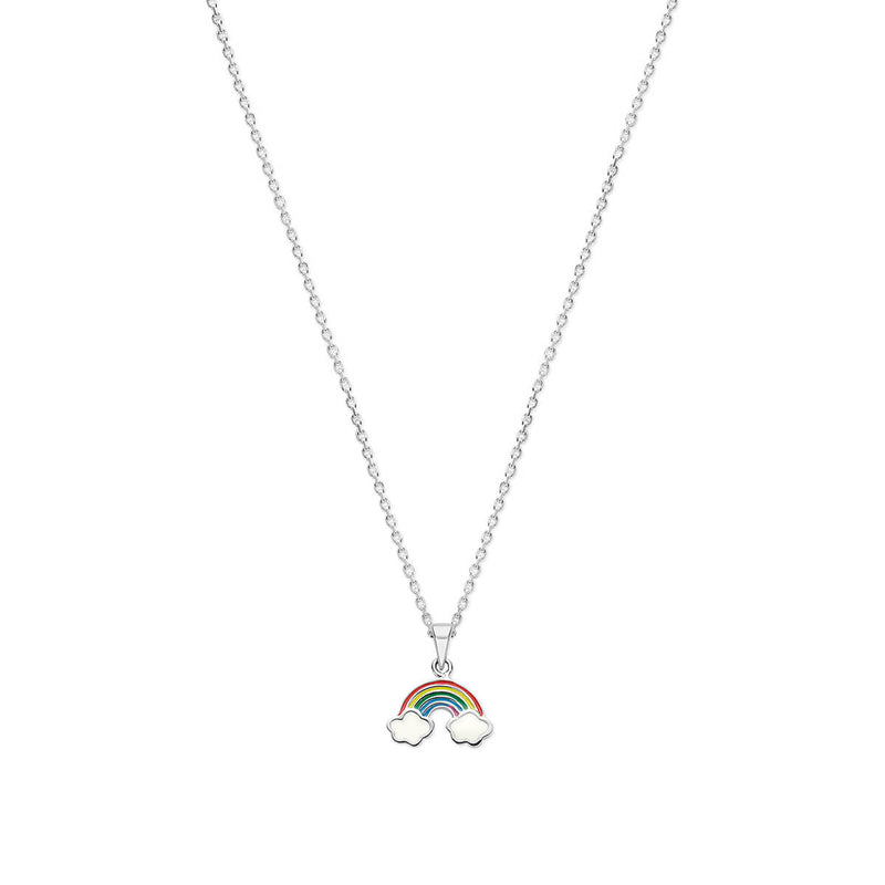 vDam Ketting Regenboog 36 + 4 Cm Zilver Gerhodineerd 1340078