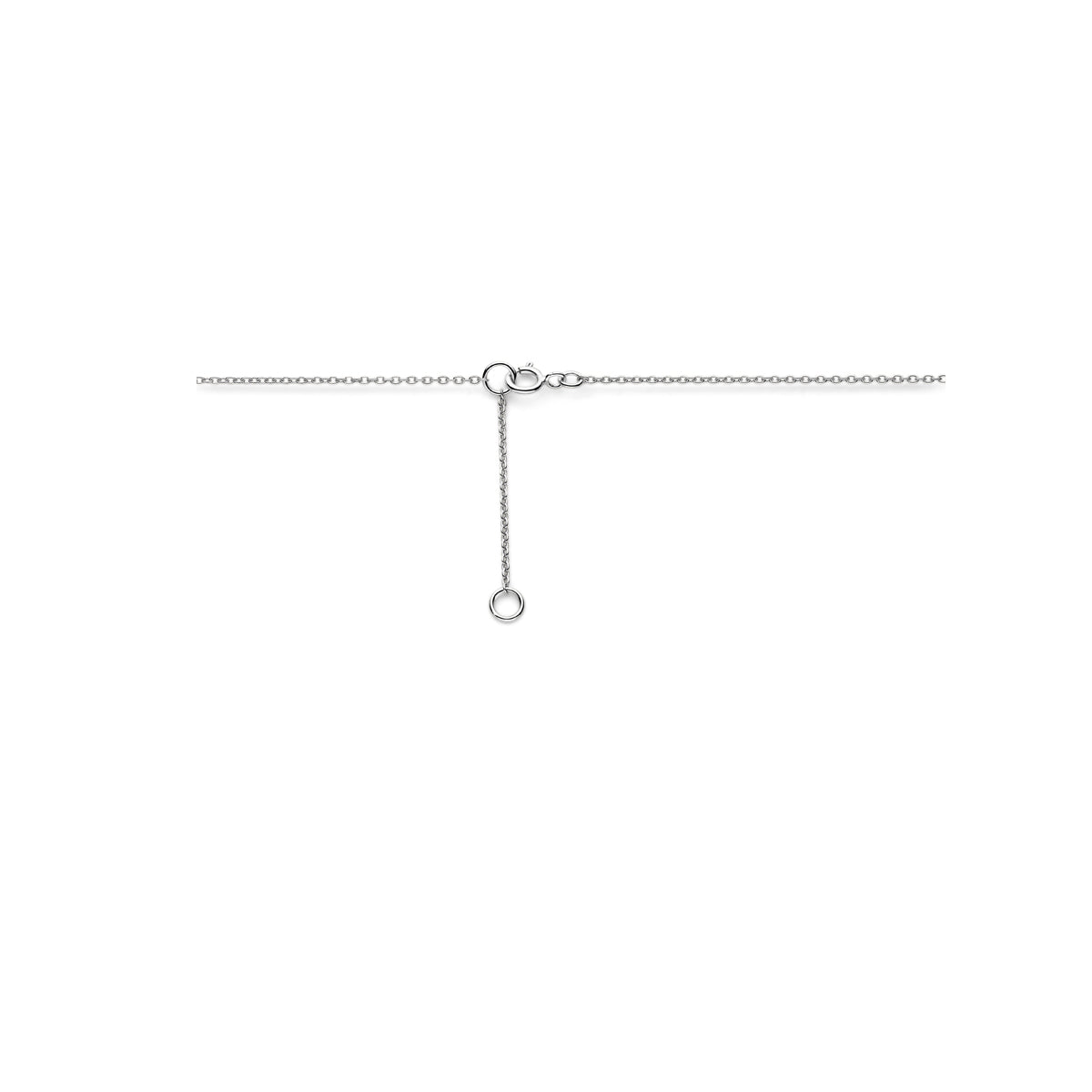 vDam Ketting Rhodoliet Kwarts 1,2 Mm 45cm Cm Zilver Gerhodineerd 1338318  45cm