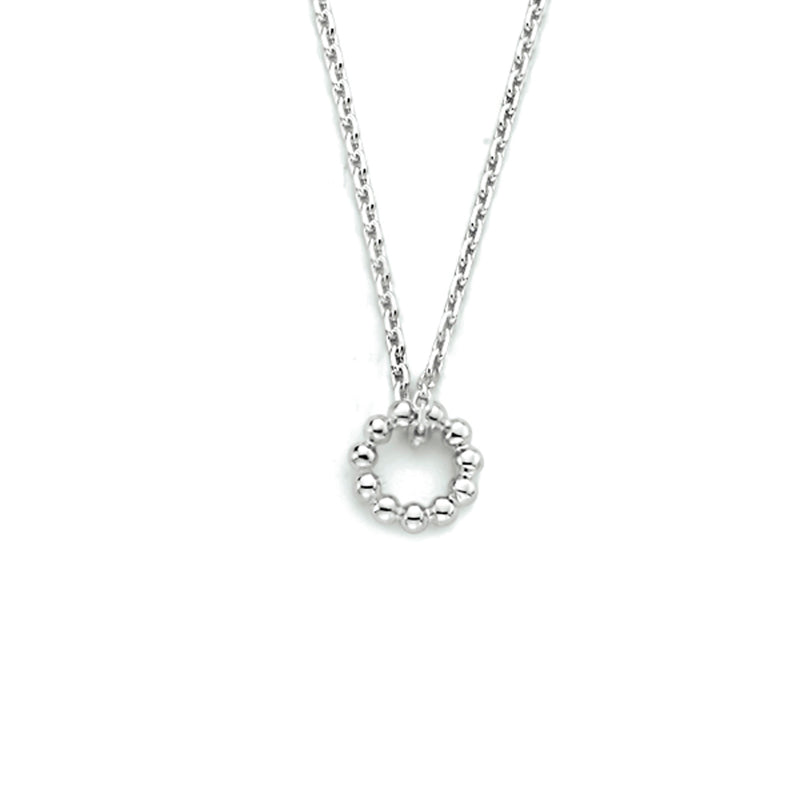 vDam Ketting Rond 41 + 4 Cm Zilver Gerhodineerd 1333740