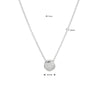 vDam Ketting Rond Zirkonia Zilver Gerhodineerd 1333004  44cm