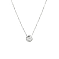 vDam Ketting Rond Zirkonia Zilver Gerhodineerd 1333004