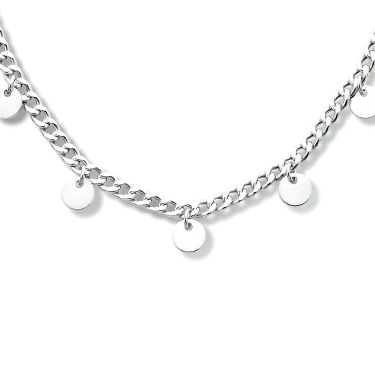 vDam Ketting Rondje 42 + 3 Cm Zilver Gerhodineerd 1334099