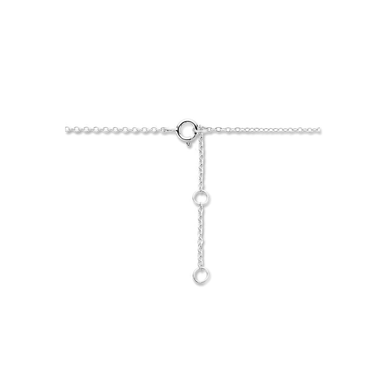 vDam Ketting Rondje Gediamanteerd 40cm - 42 - 44 Cm Zilver Gerhodineerd 1334630  40cm