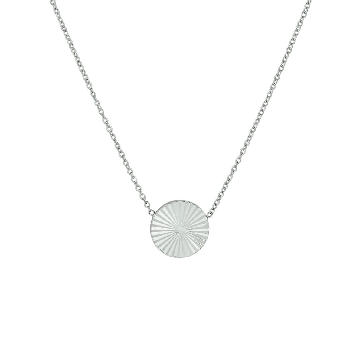 vDam Ketting Rondje Gediamanteerd 40 + 5 Cm Zilver Gerhodineerd 1330537