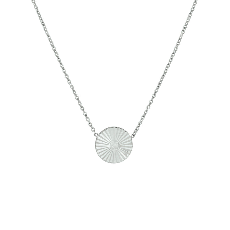 vDam Ketting Rondje Gediamanteerd 40 + 5 Cm Zilver Gerhodineerd 1330537