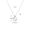 vDam Ketting Rondje Sterren 41cm + 5 Cm Zilver Gerhodineerd 1329956  41cm