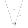 vDam Ketting Rondjes 40cm + 4 Cm Zilver Gerhodineerd 1325590  40cm