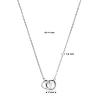 vDam Ketting Rondjes 40cm + 4 Cm Zilver Gerhodineerd 1325590  40cm