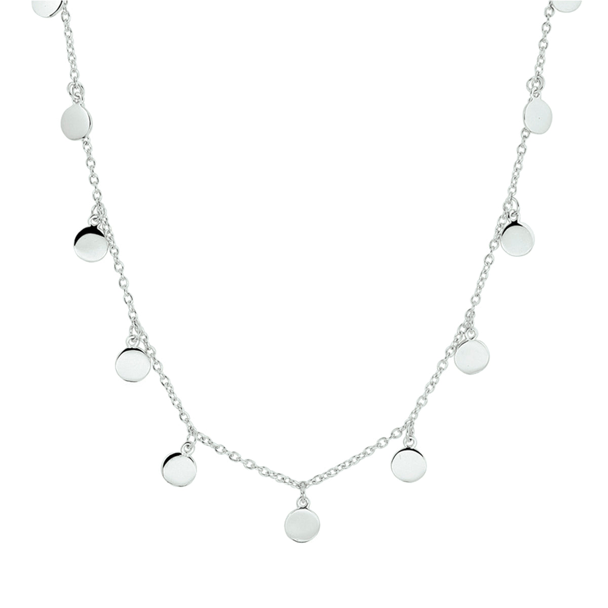 vDam Ketting Rondjes 41 + 4 Cm Zilver Gerhodineerd 1328403