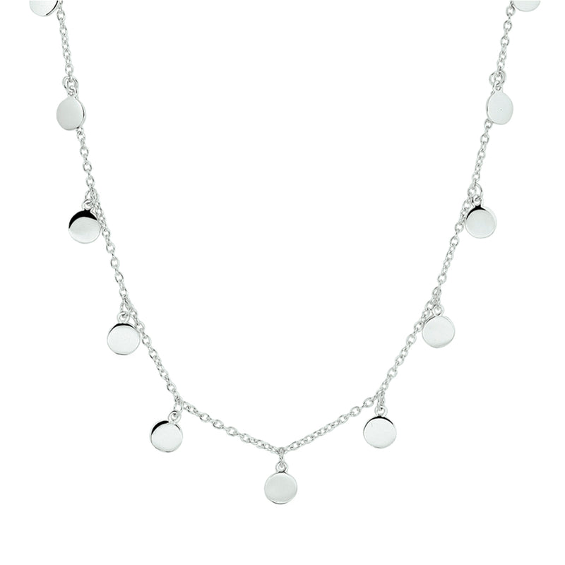 vDam Ketting Rondjes 41 + 4 Cm Zilver Gerhodineerd 1328403