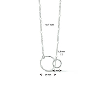 vDam Ketting Rondjes 41cm + 4 Cm Zilver Gerhodineerd 1334366  41cm