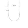 vDam Ketting Rondjes 42cm + 3 Cm Zilver Gerhodineerd 133542cm0  42cm