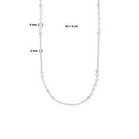 vDam Ketting Rondjes 42cm + 3 Cm Zilver Gerhodineerd 133542cm0  42cm