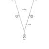 vDam Ketting Rondjes Gediamanteerd 41cm + 4 Cm Zilver Gerhodineerd 1334811  41cm