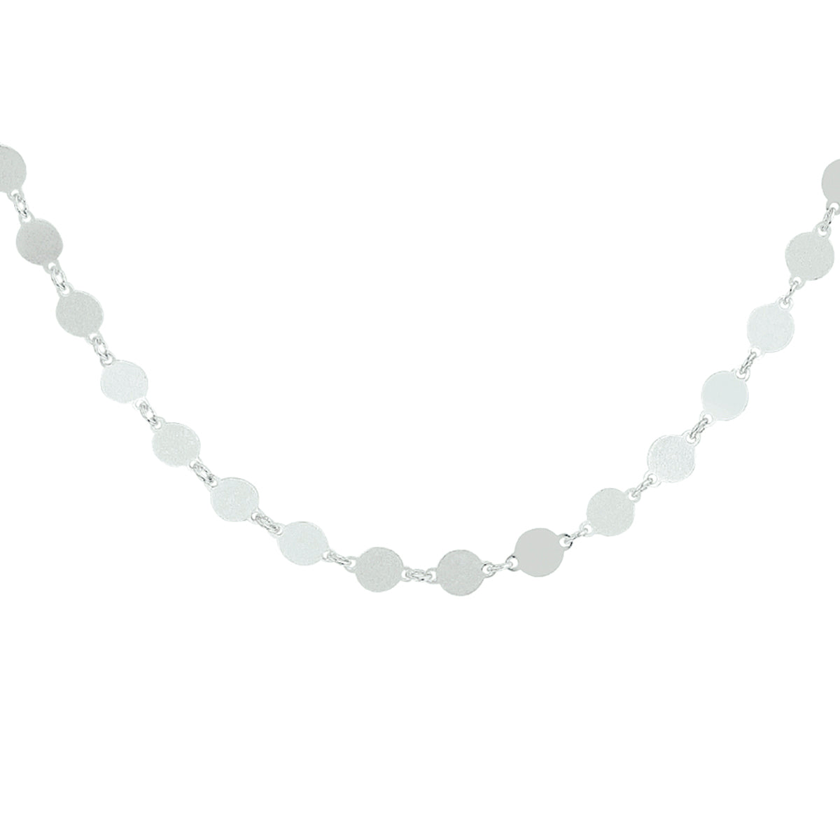 vDam Ketting Rondjes Zilver Gerhodineerd 1328623