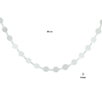 vDam Ketting Rondjes Zilver Gerhodineerd 1328623  80cm