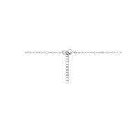 vDam Ketting Rood Zirkonia 40cm + 4 Cm Zilver Gerhodineerd 1337782  40cm