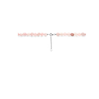 vDam Ketting Roze Kwarts 40cm + 5 Cm Zilver Gerhodineerd 1341051  40cm