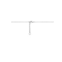 vDam Ketting Saffier Zirkonia 41cm - 43 - 45 Cm Zilver Gerhodineerd 1341cm41cm3  41cm