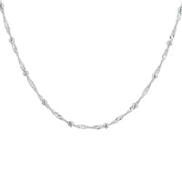 vDam Ketting Singapore En Bolletjes 2,5 Mm Zilver Gerhodineerd 1332729