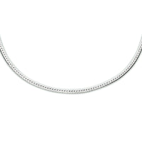 vDam Ketting Slang Plat 1,7 Mm 40 + 5 Cm Zilver Gerhodineerd 1333850
