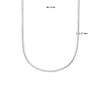 vDam Ketting Slang Plat 1,7 Mm 40cm + 5 Cm Zilver Gerhodineerd 1333850  40cm