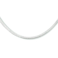vDam Ketting Slang Plat 2,0 Mm Zilver Gerhodineerd 1333994
