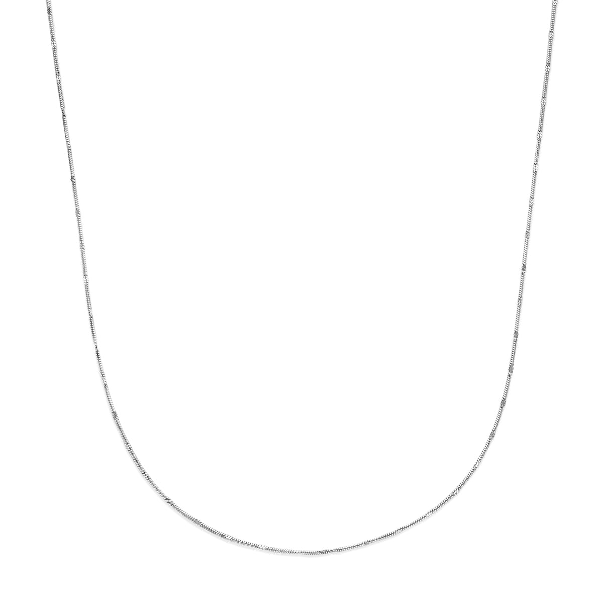 vDam Ketting Slang Rond 1,5 Mm 41 + 4 Cm Zilver Gerhodineerd 1341785