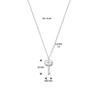 vDam Ketting Sleutel 41cm + 4 Cm Zilver Gerhodineerd 1335186  41cm