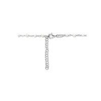 vDam Ketting Synth Parel 3,0 Mm 40cm + 4 Cm Zilver Gerhodineerd 1335573  40cm