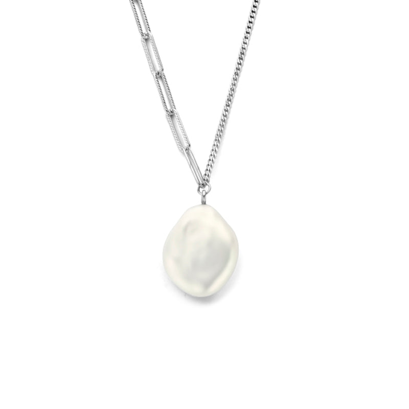 vDam Ketting Synth Parel 3,6 Mm 45 + 5 Cm Zilver Gerhodineerd 1335927