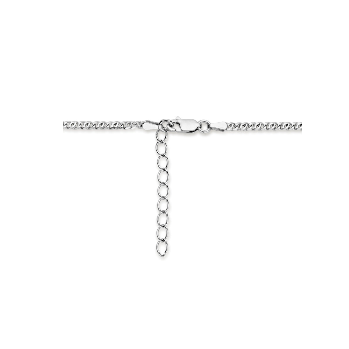 vDam Ketting Valkenoog 25mm 40cm + 4 Cm Zilver Gerhodineerd 1336233  40cm