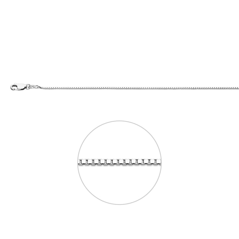 vDam Ketting Venetiaans 1,1 Mm 41 + 4 Cm Zilver Gerhodineerd 1329062