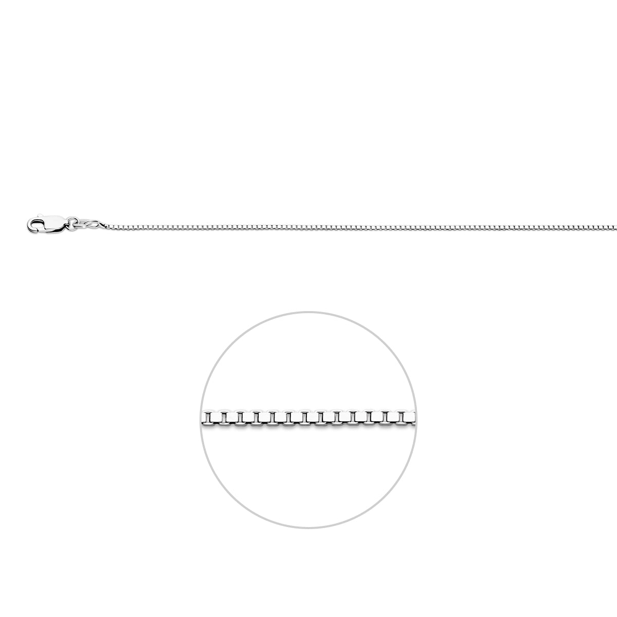 vDam Ketting Venetiaans 1,1 Mm 41 + 4 Cm Zilver Gerhodineerd 1338211