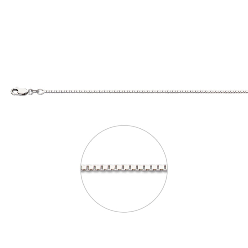 vDam Ketting Venetiaans 1,3 Mm 41 + 4 Cm Zilver Gerhodineerd 1338209