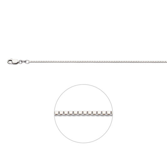 vDam Ketting Venetiaans 1,3 Mm 41 + 4 Cm Zilver Gerhodineerd 1338209