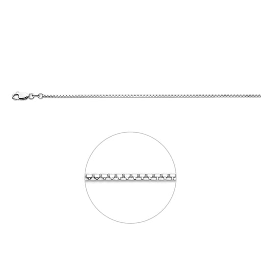 vDam Ketting Venetiaans Bol 1,5 Mm Zilver Gerhodineerd 1329056