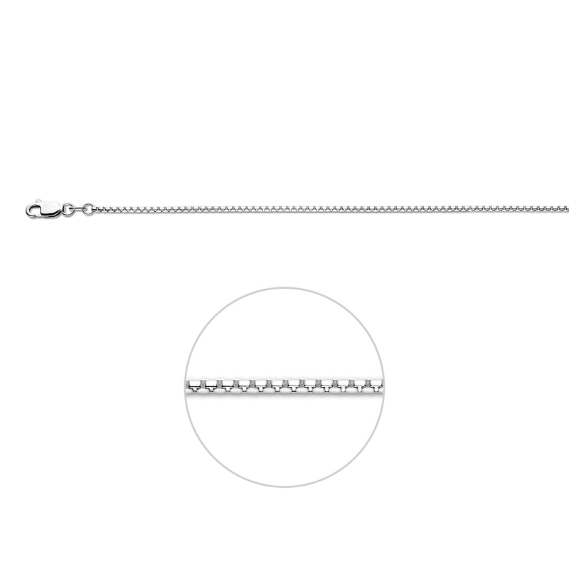 vDam Ketting Venetiaans Bol 1,5 Mm Zilver Gerhodineerd 1329058