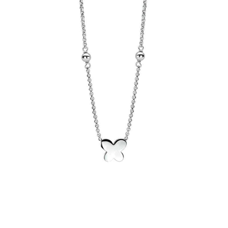 vDam Ketting Vlinder 1,2 Mm 36cm + 3 Cm Zilver Gerhodineerd 1329647  36cm