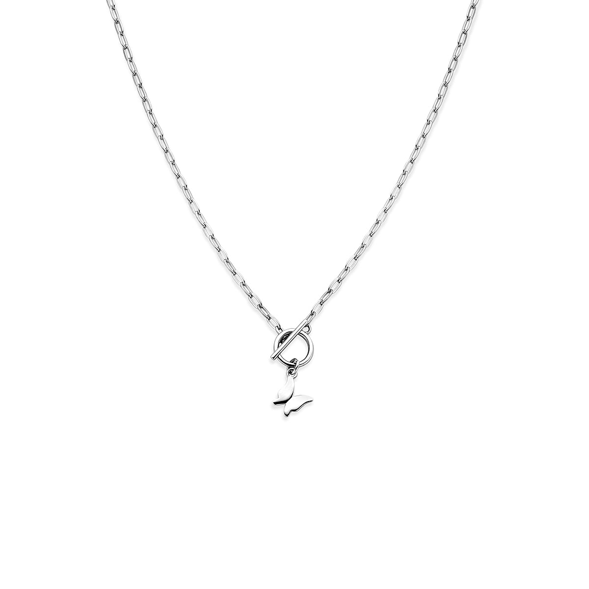 vDam Ketting Vlinder Kapittelslot 42 Cm Zilver Gerhodineerd 1341137