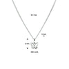 vDam Ketting Vlinder Zirkonia 36cm + 4 Cm Zilver Gerhodineerd 1329934  36cm