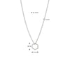 vDam Ketting Zeshoek 40cm - 42 - 44 Cm Zilver Gerhodineerd 1333028  40cm