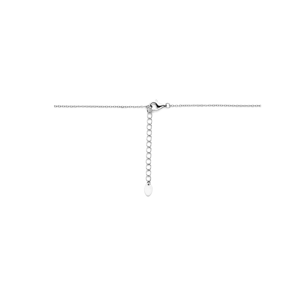 vDam Ketting Zirkonia 1,2 Mm 42cm + 4 Cm Zilver Gerhodineerd 1338137  42cm