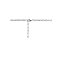 vDam Ketting Zirkonia 2,5 Mm 42cm + 3 Cm Zilver Gerhodineerd 1334313  42cm